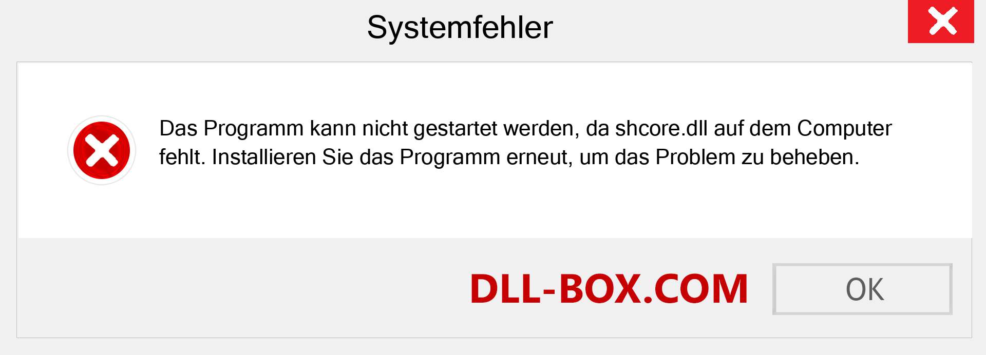 shcore.dll-Datei fehlt?. Download für Windows 7, 8, 10 - Fix shcore dll Missing Error unter Windows, Fotos, Bildern